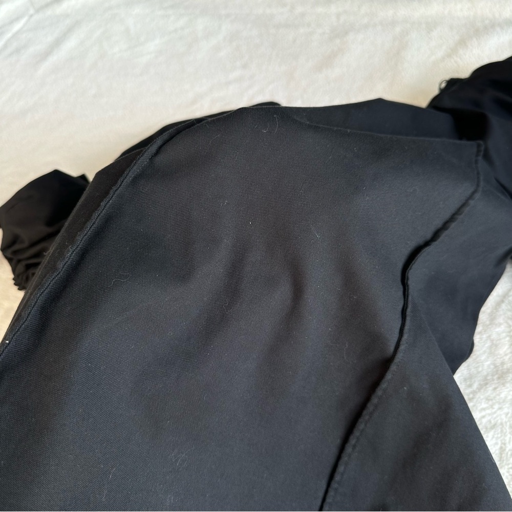 Mother of Pearl Mimi Cotton Blend Black Crewneck Short Sleeve Blouse M (10) - Picture 6 of 12
